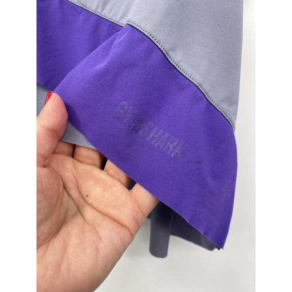 GymShark Crop Asymmetrical Tank Top Gray Purple‎ Womens XS - Picture 3 of 6